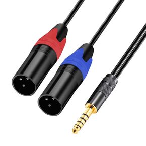 4.4mm to Dual XLR 3pin Male Balanced Audio Headphone Adapter Cable 6N Pure Copper 24K Gold Plated Connectors in Saudi Arabia