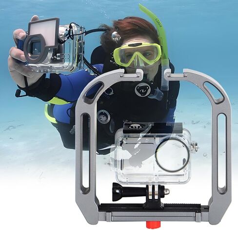 Diving Rig Bundle with LED Light,Aluminum Alloy Dive Rig, Underwater Camera Stabilizer with Adjustable Ergonomic Handle for Action Cameras, LED Lights in Saudi Arabia
