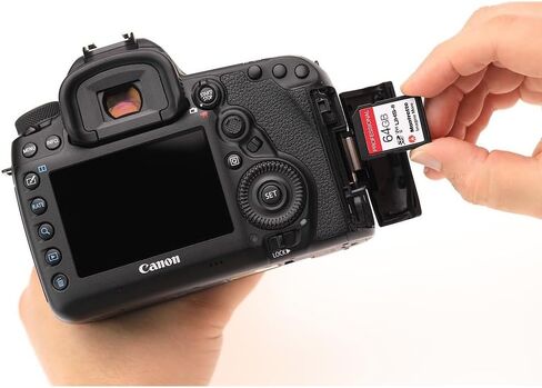Manfrotto 64GB SD Professional Memory Card, UHS-II, V90, U3 280 MB/s Read, 250MB/s Write, Memory Card for Digital Reflex Cameras and Video Cameras, for Images in Saudi Arabia