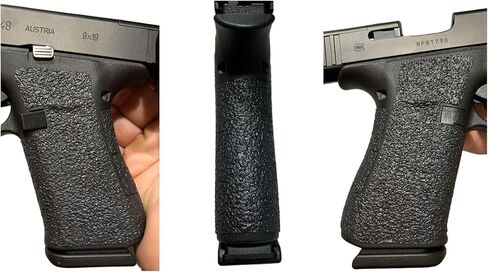 عبوتان من المقبض اللاصق المطاطي المتوافق مع Glock 43x & 48، لاصق قوي رفيع للغاية مع قبضة وراحة باللون الأسود in Kuwait