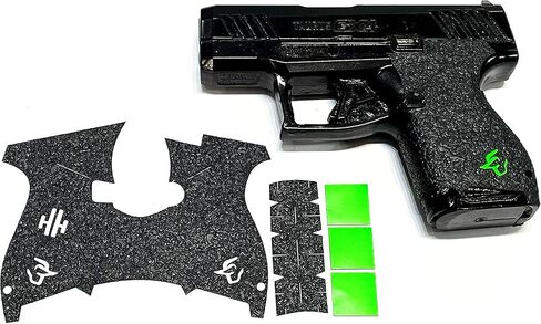 شريط مقبض مسدس Handleitgrips متوافق مع Taurus GX4 | شريط قبضة مسدس مطاطي أسود مع إدراجات | اكسسوارات السلاح | المملوكة للمحاربين القدامى in Saudi Arabia