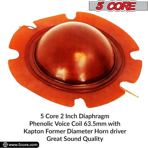 5 Core 2 Inch Universal Phenolic Diaphragm Replacement 50Pc Phenolic Voice Coil 51mm with Kapton Former Diameter Horn Compression Driver - DP1 50PCS in Saudi Arabia