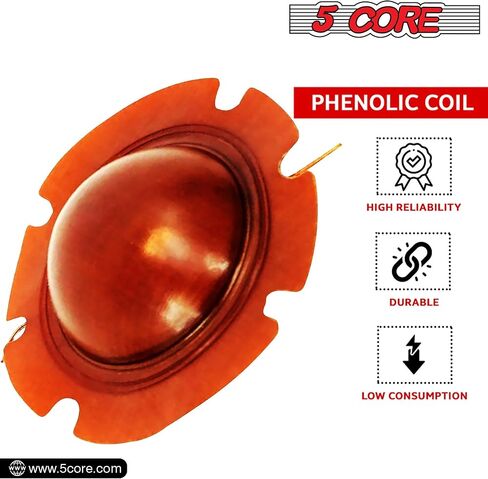 5 Core 2 Inch Universal Phenolic Diaphragm Replacement 50Pc Phenolic Voice Coil 51mm with Kapton Former Diameter Horn Compression Driver - DP1 50PCS in Saudi Arabia