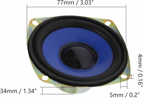 Fielect 5W 4 Ohm DIY Magnetic Speaker Audio Speakers 77mm Diameter Round Shape Replacement Loudspeaker 1Pcs in Saudi Arabia