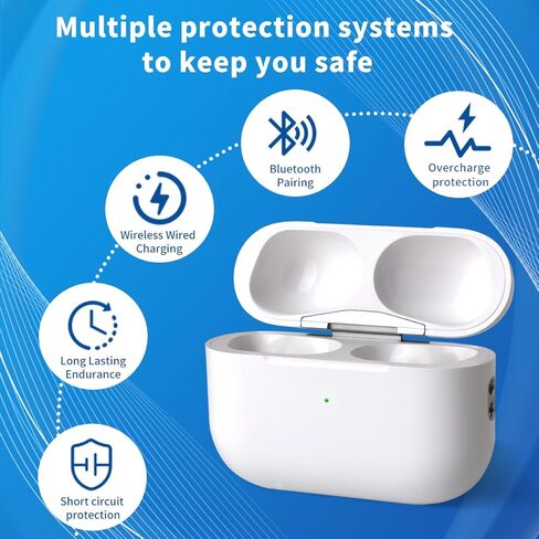 Wireless Charging Case Replacement Compatible with AirPods Pro 1st & 2nd Generation,(USB-C) (Earbuds Not lncluded) (White) in Saudi Arabia