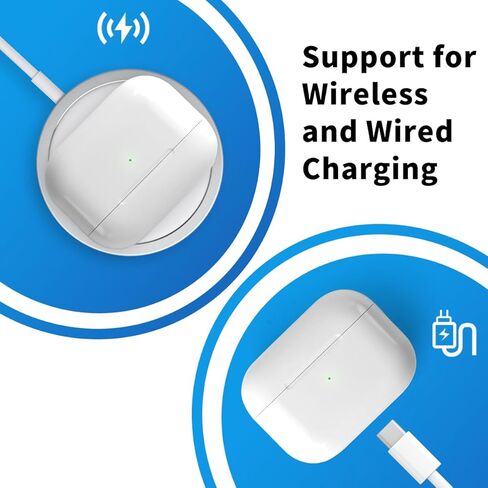 Wireless Charging Case Replacement Compatible with AirPods Pro 1st & 2nd Generation,(USB-C) (Earbuds Not lncluded) (White) in Saudi Arabia