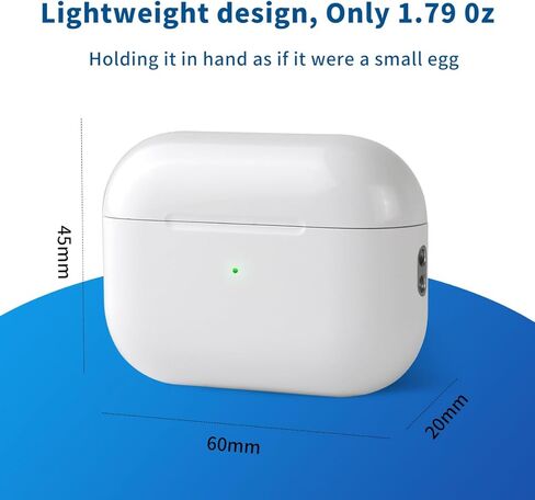 Wireless Charging Case Replacement Compatible with AirPods Pro 1st & 2nd Generation,(USB-C) (Earbuds Not lncluded) (White) in Saudi Arabia