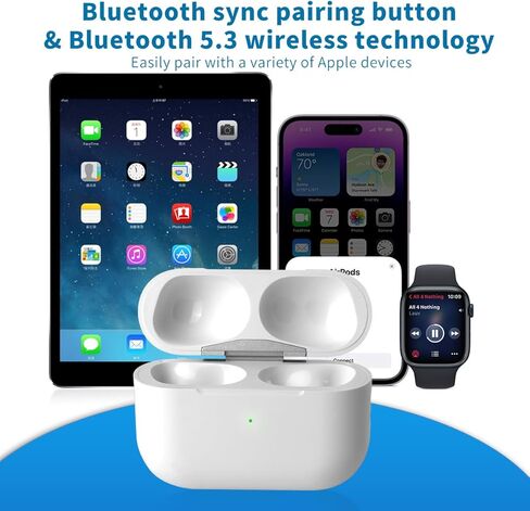 Wireless Charging Case Replacement Compatible with AirPods Pro 1st & 2nd Generation,(USB-C) (Earbuds Not lncluded) (White) in Saudi Arabia