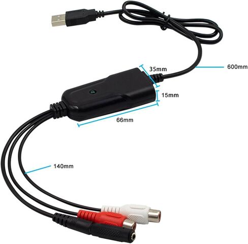 بطاقة التقاط الصوت USB: تحويل أشرطة الكاسيت إلى MP3، متوافقة مع Windows 7/10/11، وتتضمن برنامج Audacity in Kuwait