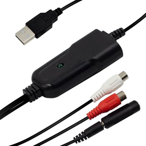 بطاقة التقاط الصوت USB: تحويل أشرطة الكاسيت إلى MP3، متوافقة مع Windows 7/10/11، وتتضمن برنامج Audacity in Kuwait