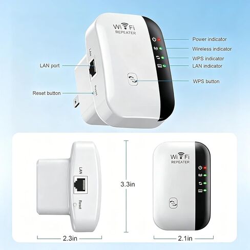 WiFi Extender, WiFi Extenders Signal Booster for Home Up to 5000 sq.ft and 50 Devices, WiFi Range Extender, Wireless Repeater, Long Range Amplifier with Ethernet Port, 1-Tap Setup, Alexa Compatible in Saudi Arabia