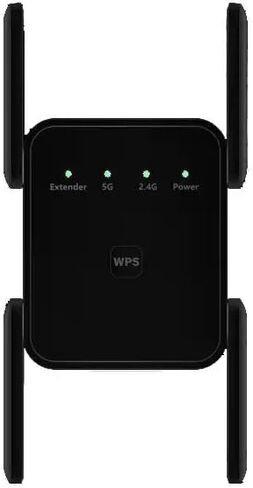 WiFi Extender Signal Booster-WiFi Booster 1200Mbps Dual Band (5GHz/2.4GHz) 360 Full CoverageUp to (10000 sq.ft) and 35 Devices 1-Tap Setup, WiFi Repeater with Ethernet Port (White) in Saudi Arabia
