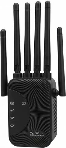 Dual Band Internet Extender, 2.4G & 5.8G Signal Booster for Home, 1200 Mbps Wireless WiFi 6 Extender, 6 Antennas, High-Power AP Router in Saudi Arabia