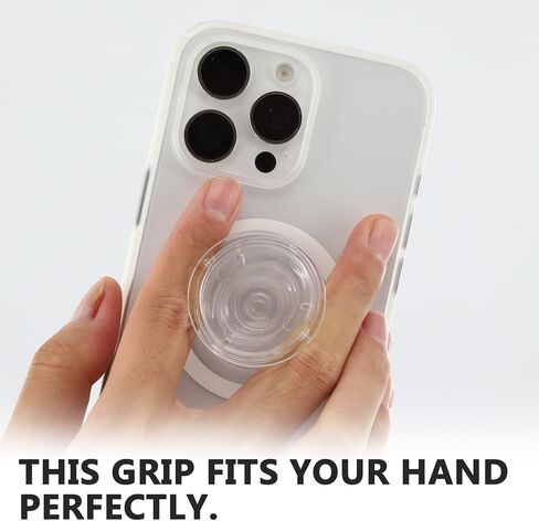 10 PCS Clear Phone Grip Stand, Collapsible Self-Adhesive Finger Holder for Smartphones & Tablets (Transparent) in Saudi Arabia