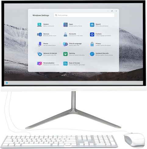 كمبيوتر مكتبي الكل في واحد، شاشة FHD مقاس 22 بوصة G5400 رباعي النواة وذاكرة وصول عشوائي 16 جيجا وذاكرة قراءة فقط 512 جيجا SSD، وسطح مكتب اتصال WiFi وبلوتوث للدراسة المكتبية والمنزلية للألعاب in Kuwait
