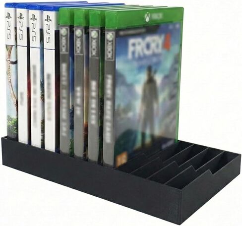 برج تخزين ألعاب الفيديو لحافظات ألعاب PS5 / PS4 / Xbox Series X/Xbox One، حامل منظم أقراص DVD وBlu-Ray بسعة 12 قرصًا، رف سطح مكتب ABS مضاد للانزلاق، لا يتطلب تجميعًا (1، وردي) in Kuwait