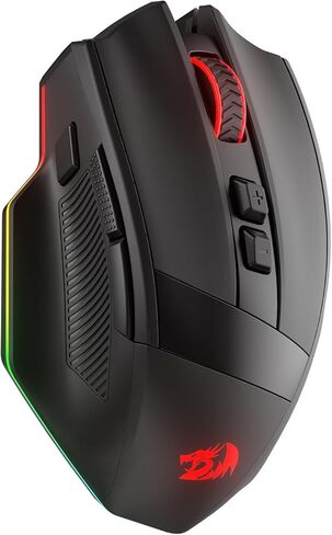 Redragon M923 PRO 3-Mode Wireless RGB Gaming Mouse, Optical Ergonomic Gamer Mouse with Max 24,000DPI, Pro Precision Sensor SG8960, 8 Macro Buttons, Software Supported in Saudi Arabia