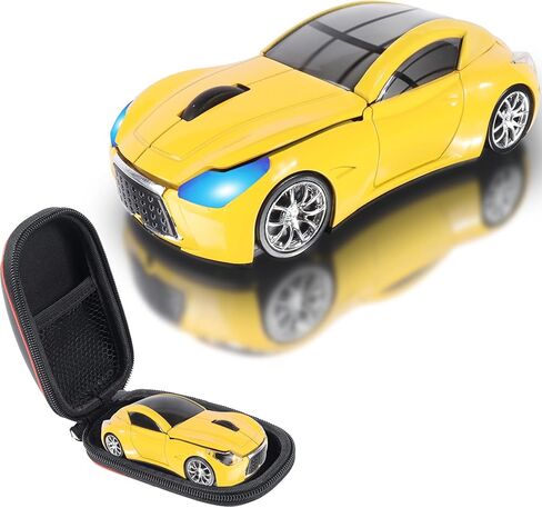 elec Space Wireless Mini Mouse with Case - Cute Sports Car Shape, Lightweight & Portable, 10m Range, Plug and Play (Purple) in Saudi Arabia