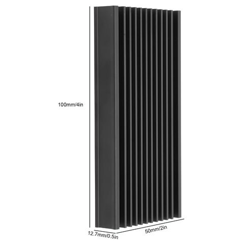 4 قطع من المشتت الحراري الألومنيوم 50x12.7x100 ملم زعانف تبريد للوحات الدوائر ووحدات المعالجة المركزية ومكبرات الصوت ووحدة الطاقة in Saudi Arabia