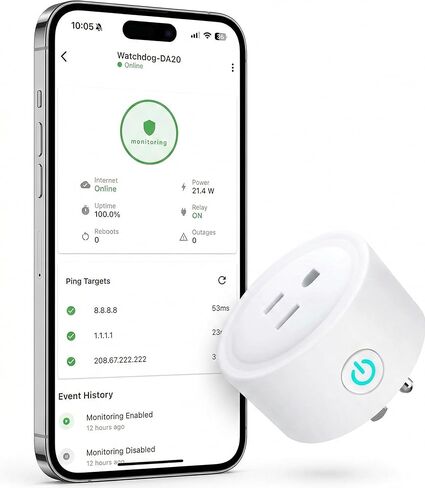 Internet Watchdog | Auto Router Rebooter | Fixes Frozen Internet | No Cloud, No Subscription | Vacation Rental & Smart Home Essential | Works with Home Assistant, OpenClaw & Local API in Saudi Arabia
