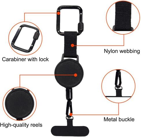 Retractable Phone Tether Portable Anti-Theft Cellphone Straps Prevent Drops Phone Lanyards For Women Men in Saudi Arabia