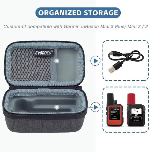 حافظة لهاتف Garmin inReach Mini 3 Plus/Mini 3/Mini2/Mini1، مقاومة للخدش والسقوط، تأتي مع حقيبة تخزين شبكية للملحقات (الجراب فقط) in Kuwait
