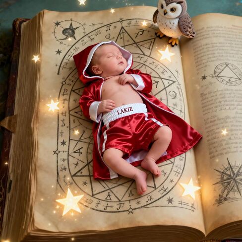 Personalized Name Embroidery, Newborn Boxing Outfit Set Cape Shorts Baby Photo Prop Monthly Milestone Outfit Infant Clothes in Saudi Arabia
