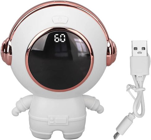 تدفئة اليد الكهربائية الصغيرة القابلة لإعادة الشحن، جيب سخان الأيدي الساخنة السريعة، USB رقمي محمول للتدفئة السريعة للشتاء، أبيض وأسود (أبيض) in Saudi Arabia