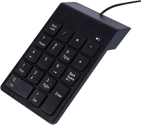 Dan&Dre Deic Numeric 17×10×4 USB لوحة مفاتيح رقمية لوحة مفاتيح صغيرة Numpad 18 مفتاح لوحة مفاتيح كمبيوتر محمول سطح المكتب PC Pro NumerUSB Mini Numpad 18 مفتاح لوحة مفاتيح in Kuwait