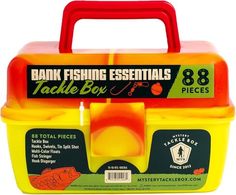 Catch Co Mystery Tackle Box Bank Fishing Essentials - 88 Pieces - Small Tackle Box in Saudi Arabia
