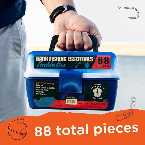 Catch Co Mystery Tackle Box Bank Fishing Essentials - 88 Pieces - Small Tackle Box in Saudi Arabia