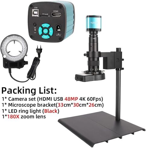 Digital Video Monocular Microscope Compatible CameraLens& LED Circular Lamp for Solder Phone Repair in Saudi Arabia