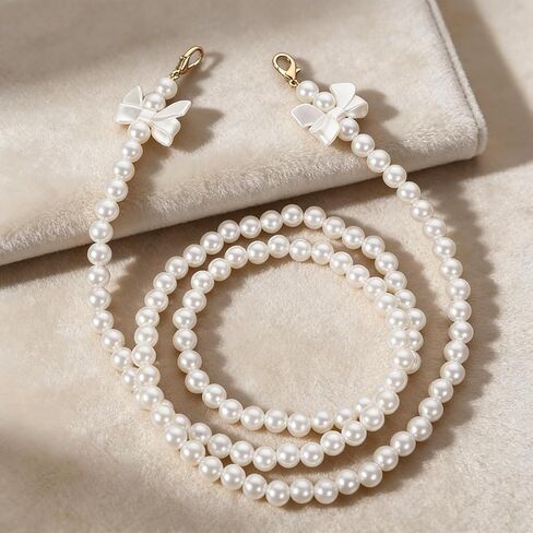 Beaded Phone Strap - Sparkling Long Phone Lanyard with Adjustable Length, Durable Beads for Women, Phone Grip & Protection in Saudi Arabia