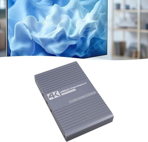 بطاقة التقاط فيديو 4K 60 هرتز USB 3.0 HDMI Loop Out، بطاقة التقاط ألعاب 1080P 60FPS مع خط ميكروفون 3.5 مم في منافذ سماعة الرأس، مسجل تدفق منخفض الكمون لكاميرا وحدة التحكم PC in Saudi Arabia
