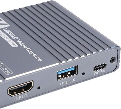 بطاقة التقاط فيديو 4K 60 هرتز USB 3.0 HDMI Loop Out، بطاقة التقاط ألعاب 1080P 60FPS مع خط ميكروفون 3.5 مم في منافذ سماعة الرأس، مسجل تدفق منخفض الكمون لكاميرا وحدة التحكم PC in Saudi Arabia
