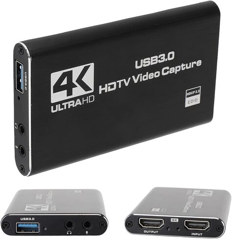 Fabater Video Capture Card, 4K HDMI USB 3.0 Capture Card for Streaming & Gaming, 1080P 60FPS HD, 5 Ports and Loop Out, Compatible with Wins 7 8 10, OS X, Linux, Android in Saudi Arabia