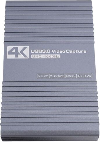 بطاقة التقاط فيديو Bewinner 4K 60 هرتز، التقاط ألعاب USB 3.0 HDMI مع خط ميكروفون 3.5 مم، منافذ سماعة الرأس، مخرج 1080P 60FPS، حلقة خارجية، سبائك الألومنيوم للبث والألعاب والمؤتمرات in Kuwait