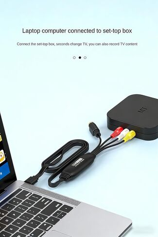 بطاقة التقاط الفيديو، CVBS + S-Video إلى USB لوحدة تحكم ألعاب كاميرا VHS VCR DVD، جهاز التقاط بدقة 1080 بكسل للبث المباشر/التسجيل مع OBS، متوافق مع أنظمة التشغيل Windows/Mac/Linux/Android in Kuwait