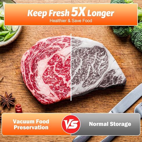 Handheld Vacuum Sealer, Portable Cordless Food Sealer with 60kPa Suction, Rechargeable Mini Vacuum Sealer for Food Storage, Sous Vide, Mason Jars - Includes 10 Reusable Bags in Saudi Arabia