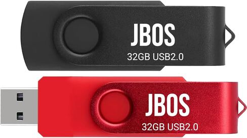 JBOS 32 جيجابايت محرك فلاش USB 2 حزمة USB 2.0 محرك الإبهام سوبر عالية السرعة USB عصا 32 جيجابايت USB ذاكرة عصا محرك أقراص USB لتخزين التاريخ ومشاركته (2 قطعة، أسود أزرق) in Kuwait