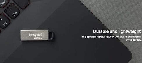محرك فلاش Kingston 128GB DataTraveler Kyson 200MBPS قراءة 60MBPS سرعة كتابة (10 عبوات) حزمة مع محول USB-C (عنصران) in Saudi Arabia