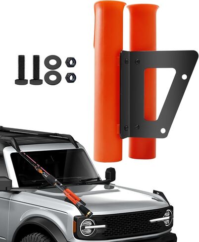 طقم حامل صنارة الصيد، مناسب لـ 2021+ Ford Bronco 2/4 Door، طقم صنارة صيد مزدوجة من الفولاذ المقاوم للصدأ للطرق الوعرة in Kuwait