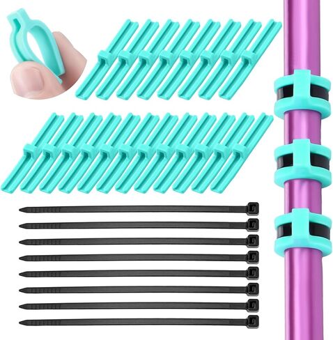 AceOrbit 20 Pack Fishing Hook Keeper Universal Silicone Hook Holder for Fishing Rod with Nylon Zip Ties for Freshwater Saltwater Rod Accessories, Blue in Saudi Arabia