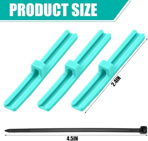 AceOrbit 20 Pack Fishing Hook Keeper Universal Silicone Hook Holder for Fishing Rod with Nylon Zip Ties for Freshwater Saltwater Rod Accessories, Blue in Saudi Arabia