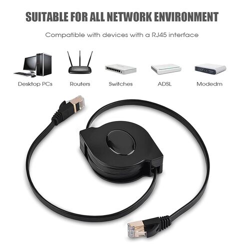 Flat LAN Cable, Gold Plated RJ45 Connectors, Zinc Alloy Shell, Noise Reduction in Saudi Arabia