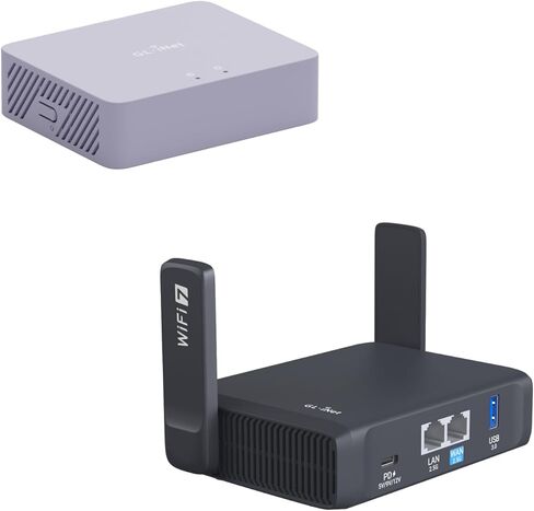 GL.iNet MT5000 (Brume 3) بوابة أمان VPN سلكية عالية السرعة وGL.iNet GL-BE3600 (Slate 7) جهاز توجيه السفر المحمول in Saudi Arabia