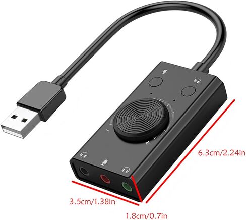 بطاقة صوت USB خارجية عالمية لمكبر الصوت وميكروفون التوصيل والتشغيل in Kuwait