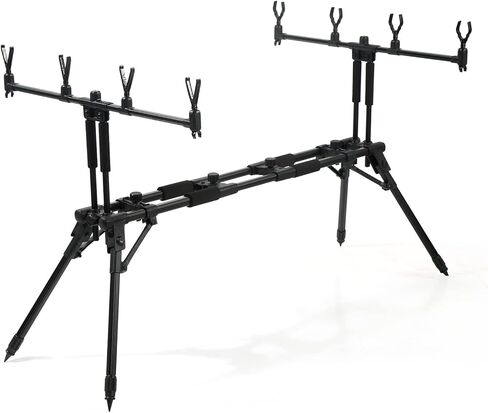 Karlak Adjustable Retractable Carp Fishing Rod Pod Stand Holder Foldable Fishing Pole Pod Stand with Carry Case in Saudi Arabia