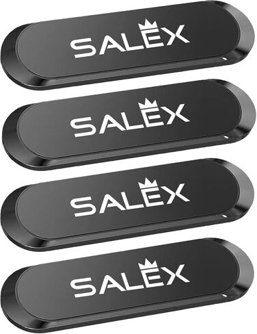 SALEX Flat Magnetic Phone Mounts 4 Pack. Black Cell Phone Holder for Car Dashboard, Wall, Truck. Universal Stick on iPad Wall Magnet Mount Kit for Tablets, Smartphones. Magnetic Phone Mount for iPhone in Saudi Arabia