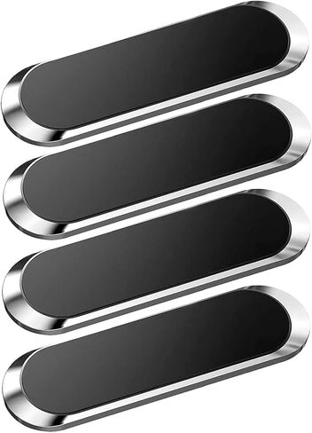 SALEX Flat Magnetic Phone Mounts 4 Pack. Black Cell Phone Holder for Car Dashboard, Wall, Truck. Universal Stick on iPad Wall Magnet Mount Kit for Tablets, Smartphones. Magnetic Phone Mount for iPhone in Saudi Arabia